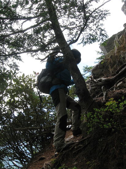 ステンドグラス小口研治のスタイル　有明山登山