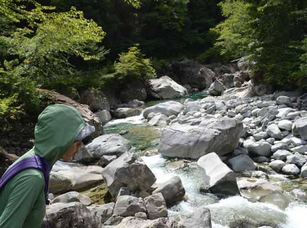 花崗岩の河原