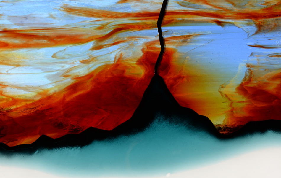 焼ける空と槍ヶ岳