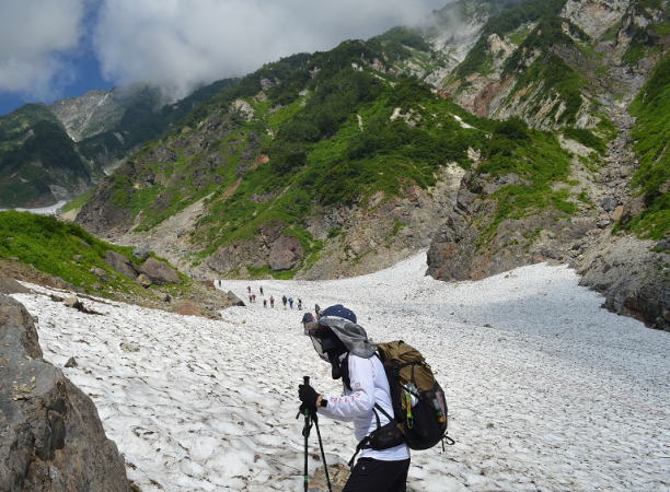 白馬大雪渓取り付き