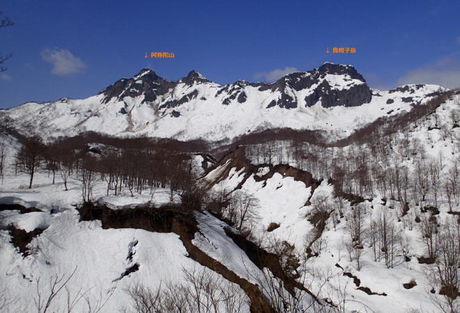 阿弥陀山、烏帽子岳