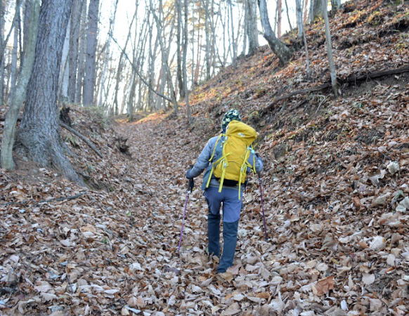 えぐれた登山道