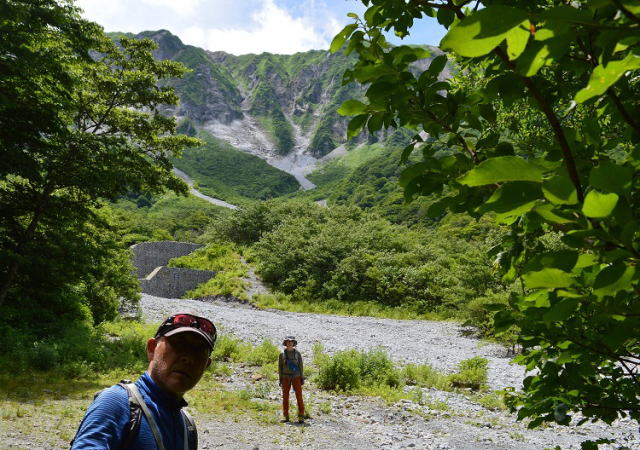 行者コースの河原