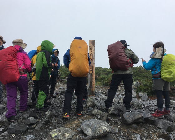 蝶が岳山頂