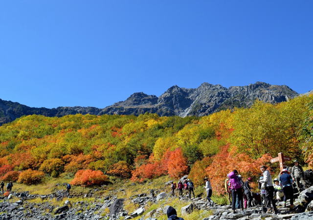 涸沢分岐の紅葉