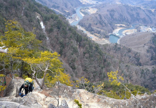 クサリ場の登り