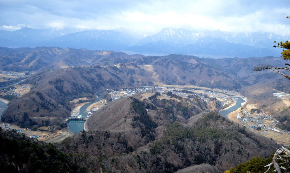 犀川の蛇行