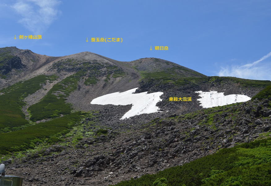 乗鞍岳大雪渓