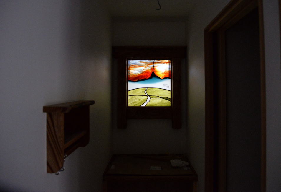 ステンドグラスパネル施工