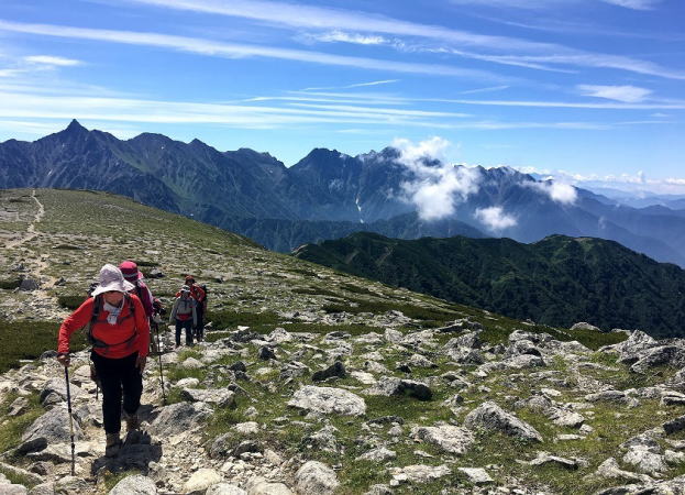 双六岳台上地形