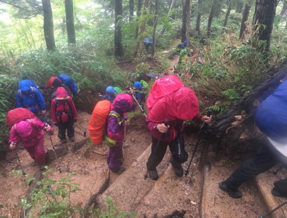 合戦尾根登山開始