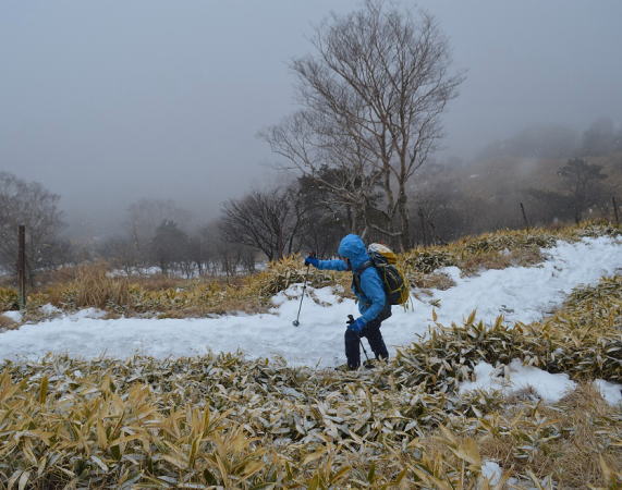 笹斜面の登山道