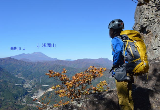 烏帽子岩から浅間山黒斑山